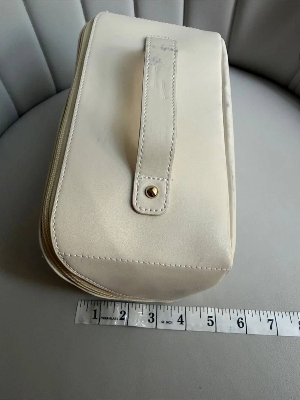Cream Travel Cosmetic Case